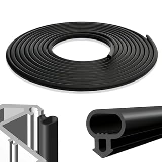 Rayakt 6M UPVC Door & Window Seal Strip, Window Gasket Replacement, Draft Rubber Seal for Entrance Doors, Windproof Draught Proofing, Door Bottom Wind Barrier Strip