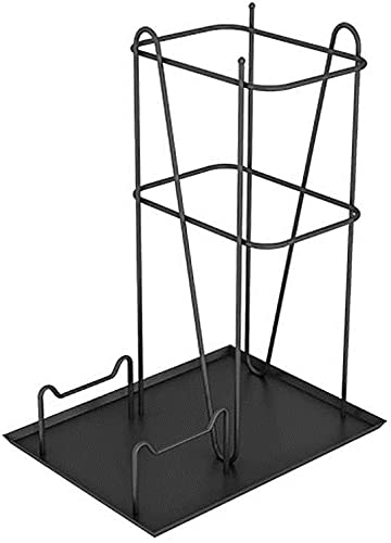 Porte-parapluies en métal noir d'angle pour entrée