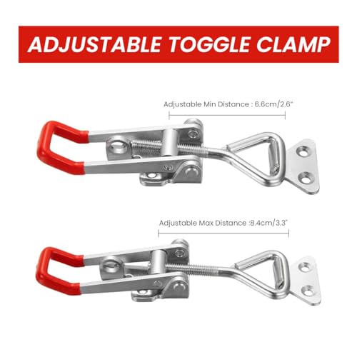 Image of Serplex 4Pcs Toggle Clamps 1320Lbs Holding Capacity Heavy-Duty Latch Clamp