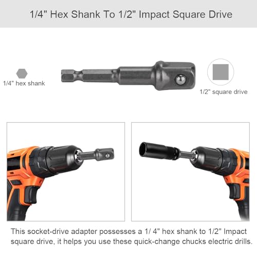 Deep Impact 11pcs 1/2" Drive Socket Set, 10-24mm, with Adapter & Storage Box, for Car & Home Repair 5 Deep Impact 11pcs 1/2" Drive Socket Set, 10-24mm, with Adapter & Storage Box, for Car & Home Repair - Image 5