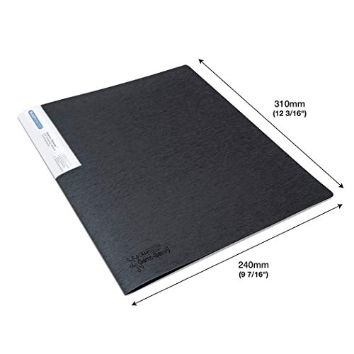 Rapesco 1642 Sichtbuch mit Antibakteriellem Schutz, 10 Hüllen, A4, Schwarz, 4er Pack