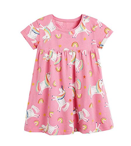 Nemopter Robe Fille Enfant Ete Coton Casual Robe Bébé Fille Plage T-Shirt Robes Bébé Fille Vêtements 1 2 3 4 5 6 7 8 Ans Cover