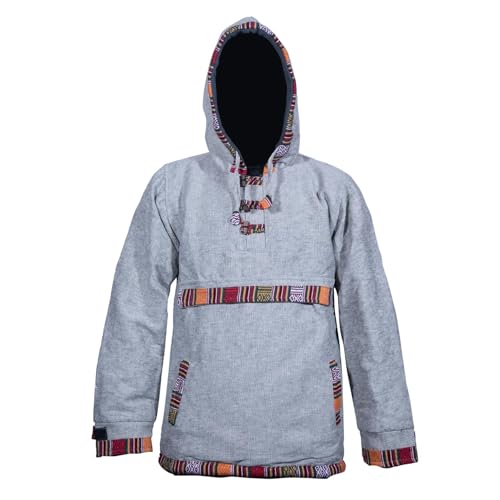 Veste Hippie Grunge doublée polaire chaude et coupe-vent pour l'hiver