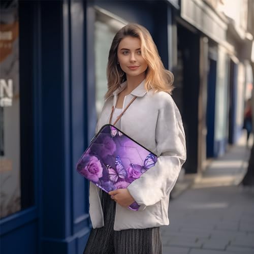 Funda para laptop 13-14 pulgadas con diseño mariposas y flores miniatura 7