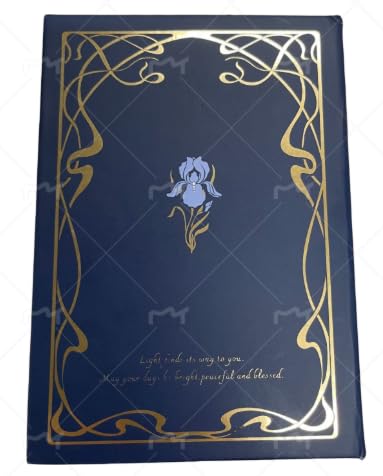 Uniwolk Lampada da libro regalo per gli amanti dei libri, luce blu iris, 3 colori, lampada di carta pieghevole come decorazione per la casa, regalo di compleanno per donne o amici