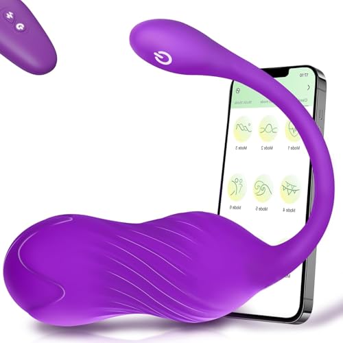 #Commissioniguadagnate<br>Ovetto Vibrante Donna Telecomando Vibratoreper Donna Professionale Mini App 9 Modalità Vibratoriper Donne Clotoride Piccolo Punto G Squirting Sexytoysys Donna Coppia Vibratore Wireless (Violet)