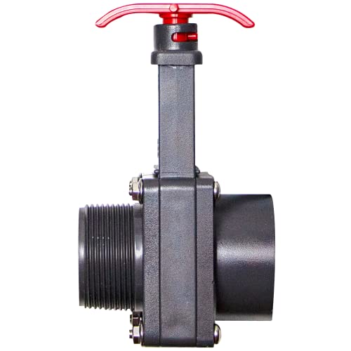 SWIMLINE HYDROTOOLS 89660 Smart Shut Off Slice Valve Pro 2 Inch Diameter Male Female with Gate Keeper Dual Threaded Adapter for Pools Hot Tubs Plumbing Pump Skimmer by Swimline - Used condition - CA$19.48