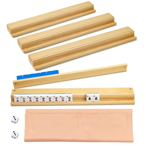 Soportes de madera para Mahjong americano, set de 4