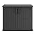 LHBGO Horizontal Storage Shed, Outdoor Resin Storage Shed 36 Cu. Ft. Garden Extra Large Capacity Weather Resistant Storage Box, Lockabl Waterproof Shed for Garbage Cans, Garden Tools,Black