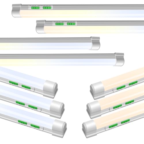 Image of ALUSSO 4FT LED Shop Lights with 5CCT Selectable-2100LM T8 Integrated Fixture, 10 Pack, 2700K-6500K Adjustable Color Temperature, Corded Electric with On /Off Switch for Garage /Workshop