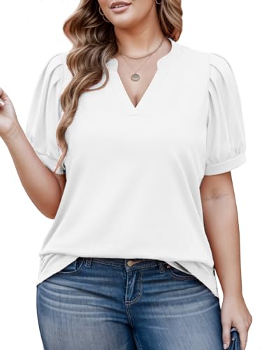 Plus Size Shirts for Women 2X Dressy Short Sleeve...