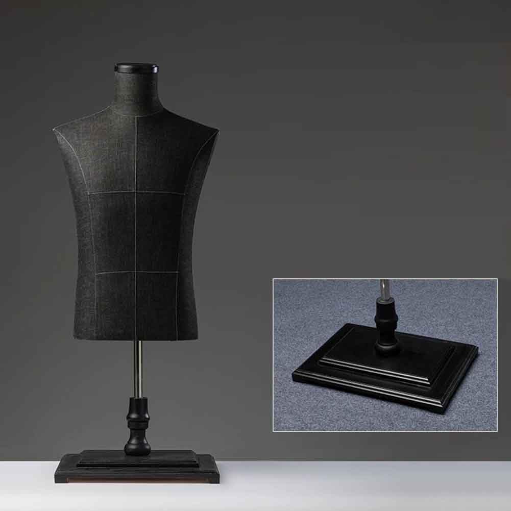 Male Mannequin Dress Form, Dummy Display Bust Dressmakers With Flexible Mechanical Arms for Clothing Display & Design Prototyping(Black,Without arms)