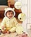 Hikido Baby Girl Jacket Baby Winter Fashion Fleece Hooded Zipper Coat Cute Cartoon Bear Ears 9-12 Month Girl Clothes Yellow Jacket