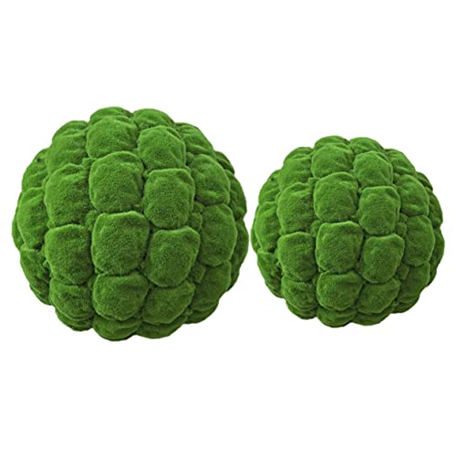 HOMOCONO 2pcs Decorative DIY Window Decor Garden Moss Adornments Imitation Balls Shopwindow Decors Simulated Decor Xmas Decor Props