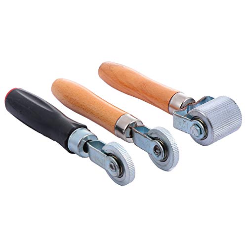 VILLCASE Rolo de Reparo de Pneu Rolo de Reparo de Tubo de Pneu Roda de Madeira E Borracha Com AlÃ§a