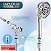 DAKINGS 6 Spray Modes High Pressure Handheld Showerhead Set Upgraded 5 Inches Shower Head with Handheld Spray Premium Chrome Handheld Shower Head 60 Inches Stainless Steel Hose-1-Min Install