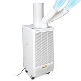 MAXZEN スポットクーラー 業務用 ツインダクト エアコン スポットエアコン クーラー 除湿機 衣類乾燥除湿機 工事不要 置き型 移動式 冷風 送風 ポータブルエアコン ホワイト 白 MSC-ST25TH-WHTH