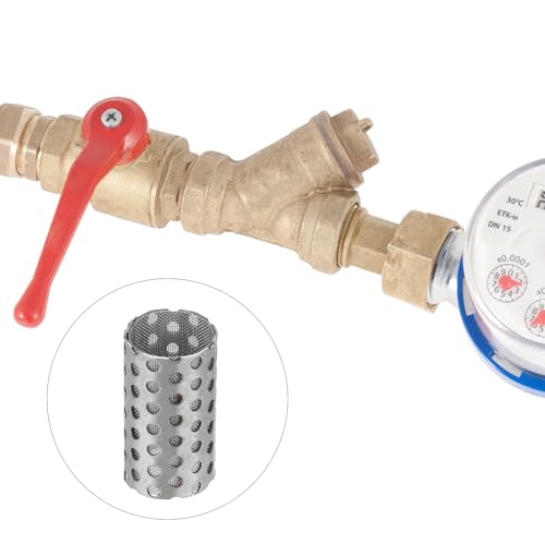 Image of PATIKIL 2pcs 15mm OD Strainer Mesh, 27mm H 80 Mesh Screen Y Shaped Strainer Filter Valve Mesh Screen 304 Stainless Steel Double Layer Strainer Mesh for Debris Pump Water Oil Separation