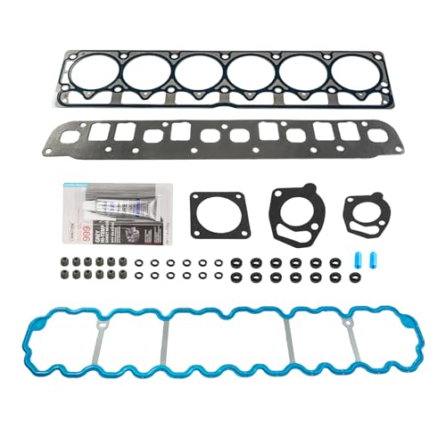 Image of KAX Engine Cylinder Head Gasket Set Compatible with Jeep Wrangler 2000-2003, Grand Cherokee 1999-2003, Cherokee 1999-2001 4.0L, Head Gasket Kit, OE# HS 9076 PT-4, 53020754AB, 53020758AC, MS93094