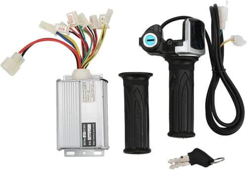 Image of 36V 25A Controller and Throttle,Twist Throttle Handlebar Grips ,Brushed Motor Ebike Speed Controller Kit Compatible with MX350 Razor Dirt Bike Scooter Electric Bicycle (Replacement Parts (36V 1000W)