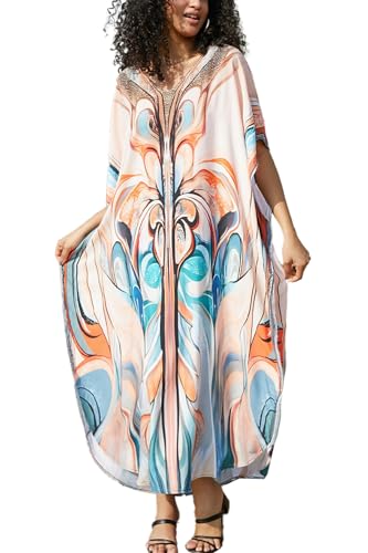 Vestido largo de verano estilo caftán bohemio ideal para tus vacaciones
