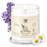Lavender & Chamomile Aromatherapy Deodorizing Soy Candle For Pets, Pet Odor Eliminator & Animal Lover Gift - 6 OZ (170 g)