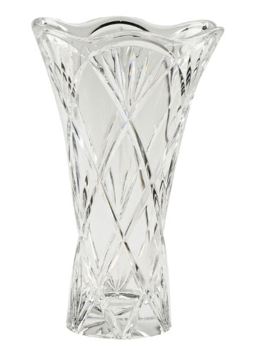 Marquis By Waterford Dozen Rose Honour 10" Vase, Clear, 6.25" w x 6.25" l x 10" h