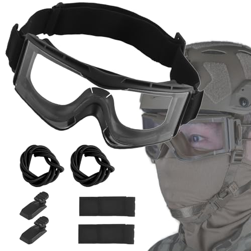 Lunettes de sécurité tactiques avec rembourrage pour casque
