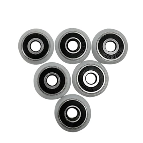 Deep Groove Double Rubber Seal Bearings 10 Pieces Plastic Bearing Nylon Wheel Roller Pulley 696 RS Type Coated Inner Diameter Smooth Operation(10pcs 5x20x5.35mm)