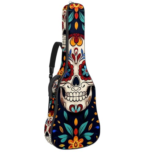 Housse guitare électrique motif crâne de sucre 104 cm