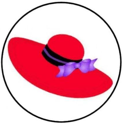 48 RED HAT Purple Dress Envelope Seals 