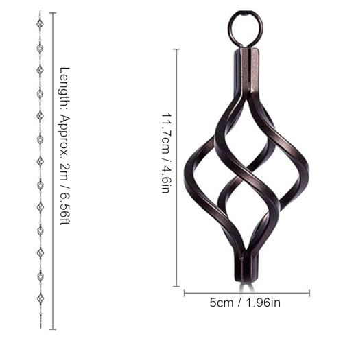 Cadena de lluvia ajustable de metal Srliya de 2M resistente para canalón 3