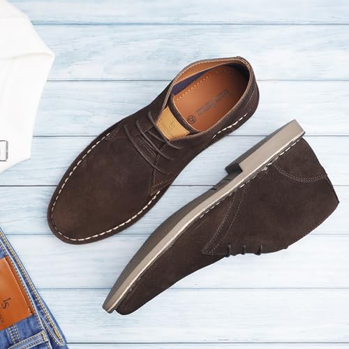 LOUIS STITCH Suede Leather Chukka Boot for Men | High Ankle Casual Office & Trekking Shoes | Hiking Boot | Stitch Down Desert LSSD