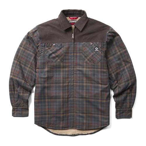 Wolverine Men's Marshall III Sherpa Zip SHIRTJACK, Granite