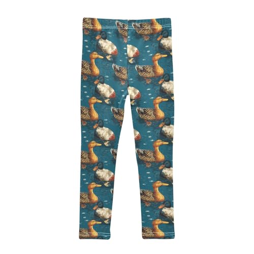 Girls Leggings Ducks Animals Soft Toddler Leggings for Girls Kids Pants Size 4T-10T2