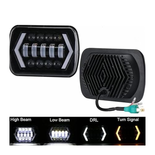 Feux de croisement Cherokee XJ bloc optique avant LED rectangulaire DRL