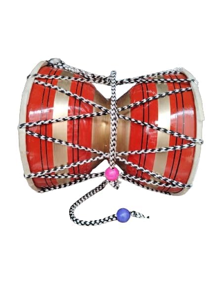 TRICONE DAMRU 8" MUSICAL INSTRUMENT INDIAN RELIGIOUS HANDMADE LORD SHIVA PUJA-image-22