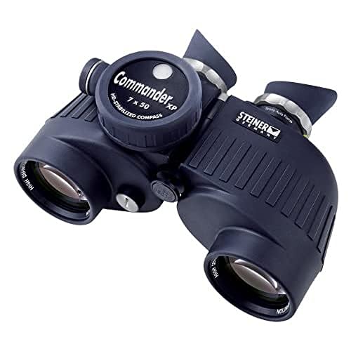 Steiner STC7550 Jumelles 7x50 avec compas intégré et coffret en bois pour la navigation marine