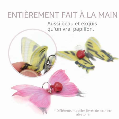 SONGWAY Jouets de Papillons pour Chat -13 Pièces Rétractable Canne a Peche Jouet, Bâtons de Baguette avec 9 Jouets de Rechange pour Chats avec Clochettes, Jouet Interactif pour Chats et Chatons – vue 3