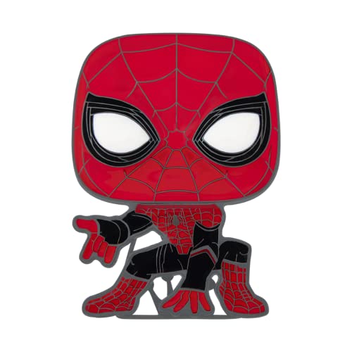 Funko Pop! Large Enamel Pin MARVEL: Spiderman Tom Holland - Spider-Man Pin en Émail - Broche Fantaisie Mignonne à Collectionner - pour les Sacs à Dos et Sacs - Idée de Cadeau