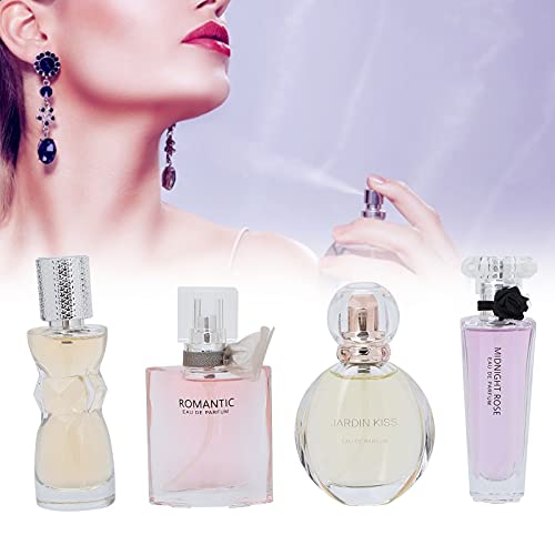 Kuuleyn Women Perfume, Midnight Rose Women’s Perfume, 4pcs Perfumes Elegant Calm Exquisite Classic Floral Fruity Lasting Fragrance for Women Men