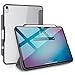TineeOwl Mocha for iPad Pro 11 inch, Ultra-Slim Clear Case with Pencil Holder + Tri-fold Stand Cover, Supports Apple Pencil Wireless Charging [Absorbs Shock] Flexible TPU, Lightweight (Dark Gray)