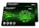 2X RFID Blocker Karte, NFC Blocking Schutzkarten verhindern Auslesen & Datenklau von Kreditkarten, Scheckkarten, Personalausweis & Reisepass. Nie Wieder einzelne Schutzhüllen! (Grün)