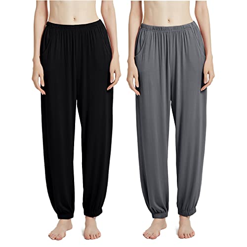 Modal Pajama Pants for Women Lounge Pants with Pockets Stretch Loose Yoga Pants Comfy Nightwear Sleepwear Pj Bottoms