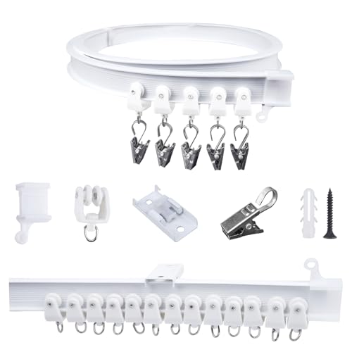 FOGAWA 1m Vorhangschiene mit 8 Vorhangklammern,...