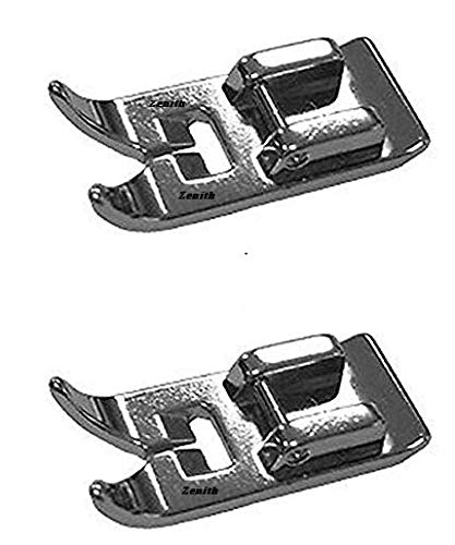 Zenith Zig Zag Foot Stitch for All Automatic Sewing Machines (Singer/Usha/Brother) Feet Snap on Home Use, 2 Pcs, Steel