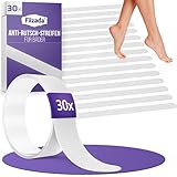 Filzada® 30x Anti Rutsch Badewanne - 45 x 2 cm Transparente Streifen Anti Rutsch Dusche - Selbstklebende Antirutsch Pads Dusche - Antirutsch Dusche Aufkleber - Antirutsch Badewanne