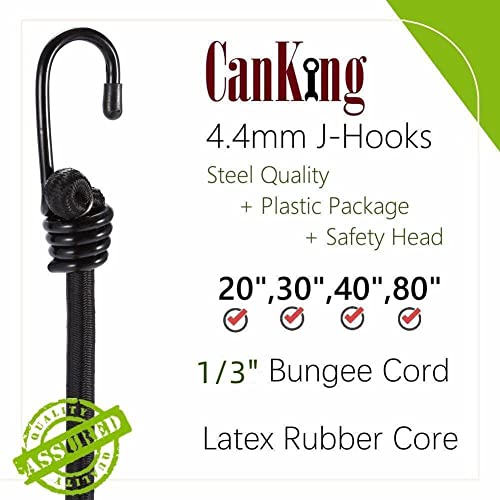 Canking Bungee Cords Heavy Duty Outdoor,More Specification Options,20 Inch 2 Pcs #TOP3