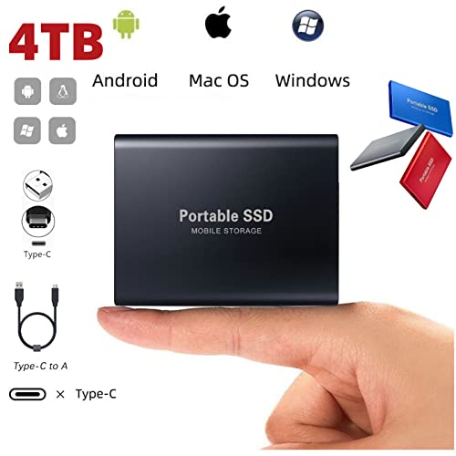Cupoota Disco Rígido Externo Ultra Fino, Portátil, 2TB Disco Rígido Portátil USB 3.1 de Alta Velocid