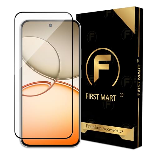 Image of FIRST MART Military-Grade Gorilla Tempered Glass For Realme Narzo 90 (6.59 Inch) With Edge To Edge Screen Coverage and Easy Installation Kit |Black